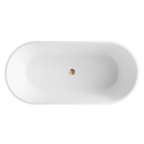 Wanna wolnostojąca ryflowana owalna 170 cm Ofelia Rea zdjęcie 9
