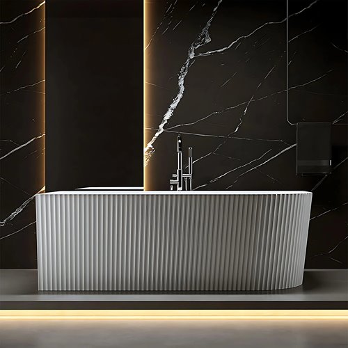 Wanna narożna przyścienna ryflowana lewa 170 cm Wenus Rea