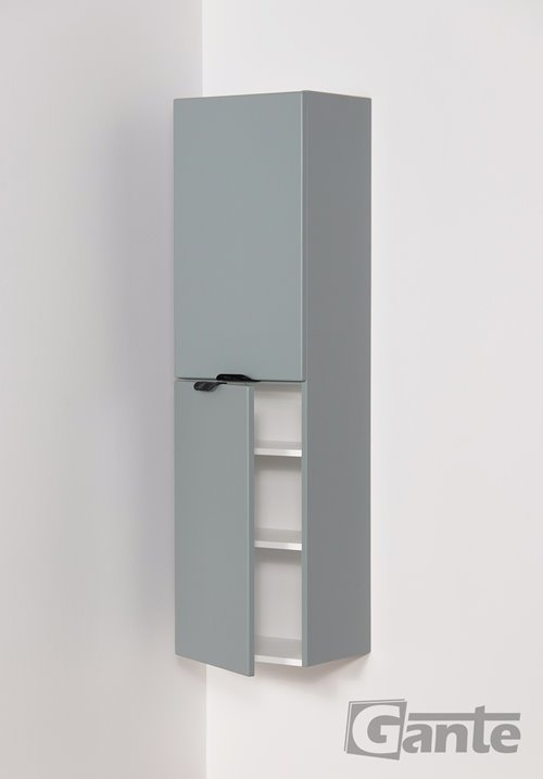 Słupek łazienkowy wiszący miętowy czarny uchwyt 143,5x40 cm Magnolia Gante