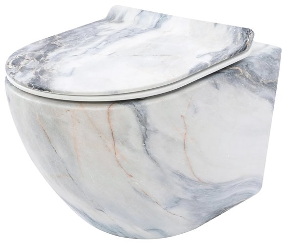 Misa wc wisząca Carlos Rimless Slim Granit Mat Rea