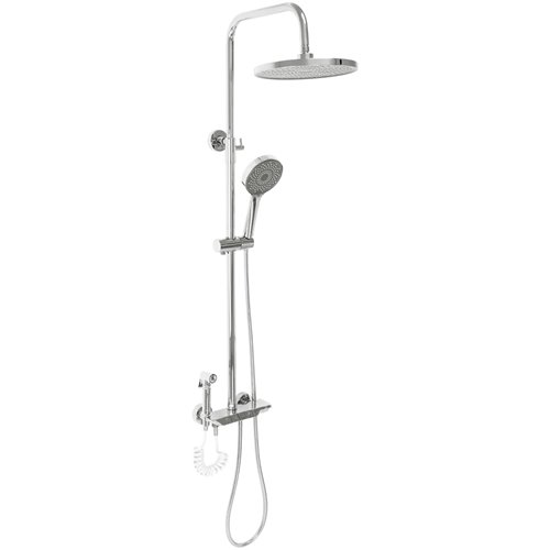 Chromowany zestaw prysznicowy z wylewką Max Rea