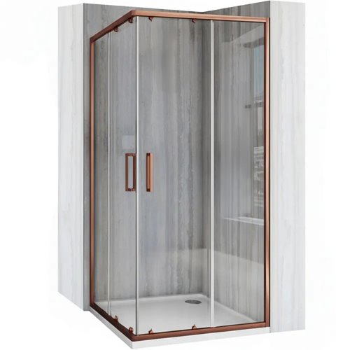 Kabina prysznicowa kwadratowa 80x80 profil miedź szczotkowana City Rea