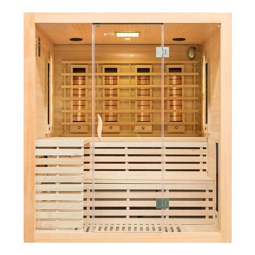 Sauna na podczerwień czteroosobowa panele sól himalajska 180X160X200CM MO-EA4R Infrared Mazur