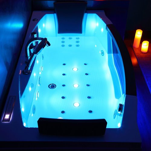 Wanna z hydromasażem przyścienna 170x76 cm Uran 931 Hydrosan