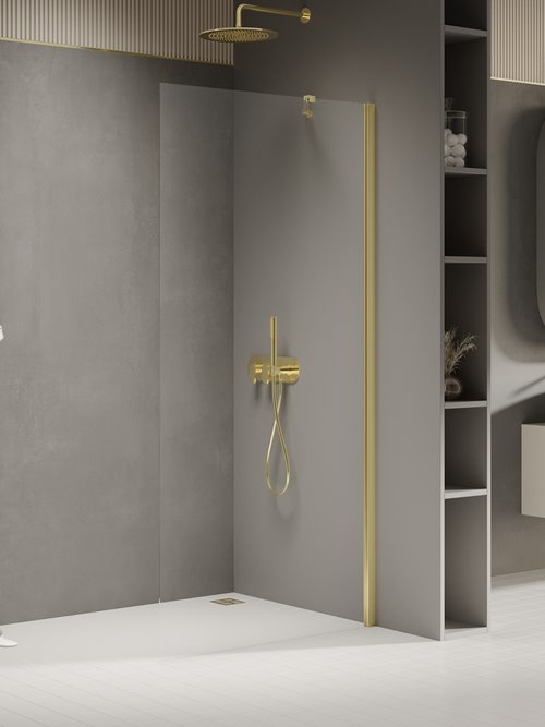Złota ścianka prysznicowa 50 cm K-2091 New Soleo Light Gold New Trendy