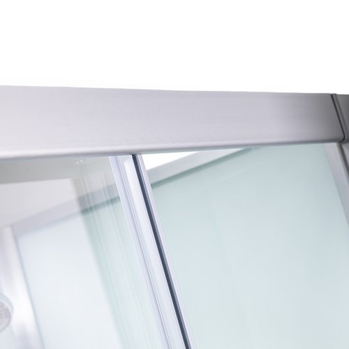 Kabina prysznicowa zabudowana prostokątna profil szczotkowany 100x80 Alma Lewa