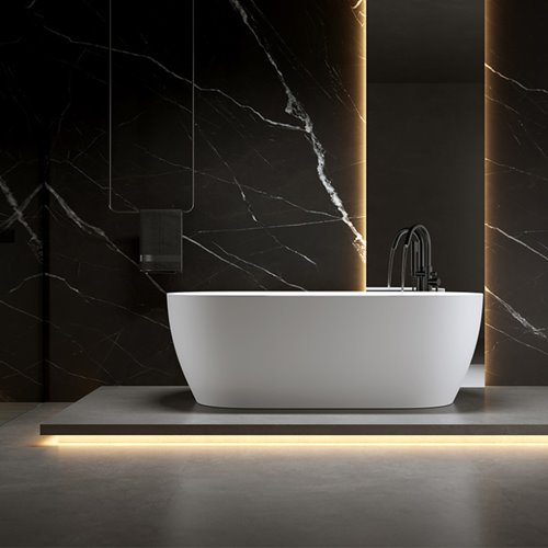 Wanna wolnostojąca 150 cm złoty korek oraz przelew Cesana Hydrosan