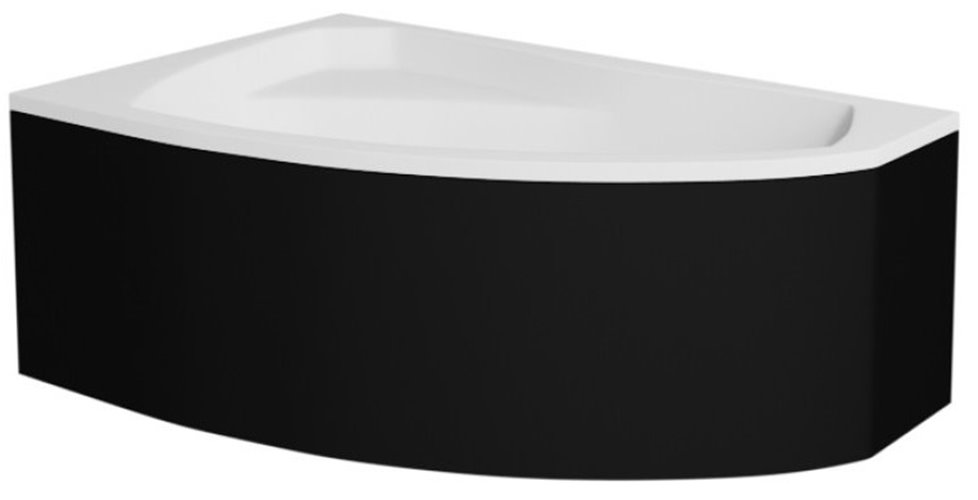 Czarna obudowa do wanny 170 Rima Lewa Besco