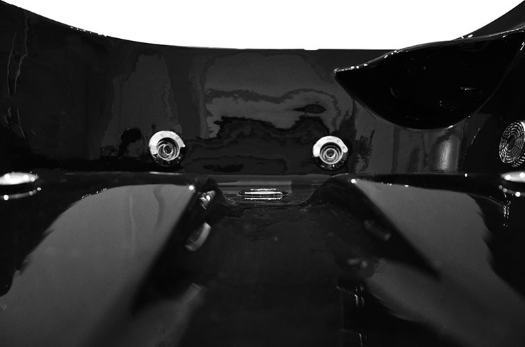 Czarna wanna z hydromasażem dwuosobowa 180x120 cm MO-1631BHC Prawa