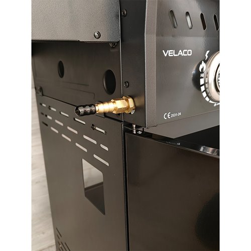 Grill gazowy ZEUS-A kolor czarny ruszt żeliwny moc 8,5 kW + pokrowiec + palnik boczny