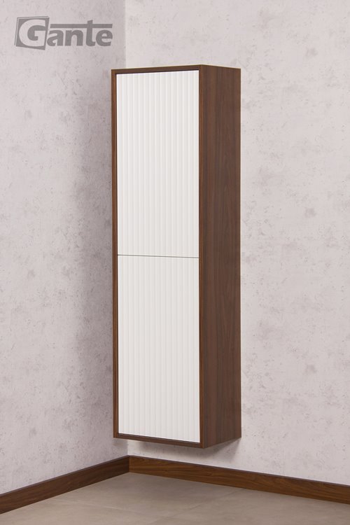 Słupek łazienkowy wiszący dąb wenge/biały mat 155x45 cm Venus Gante