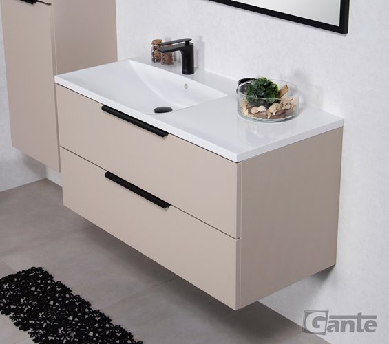 Szafka łazienkowa wisząca z umywalką 100 cm 46/2 Sydney Smooth kolor Macadamia