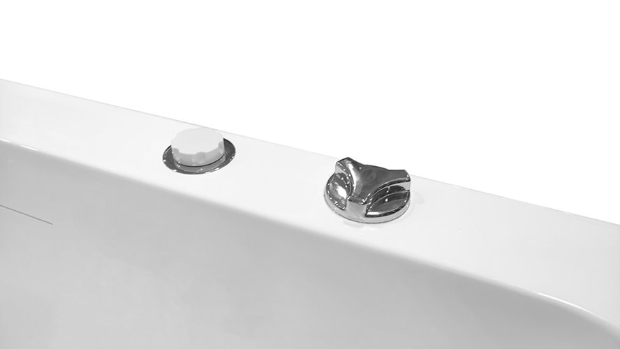 Wanna wolnostojąca z hydromasażem prostokątna konglomerat 150x75 cm MO-1801A