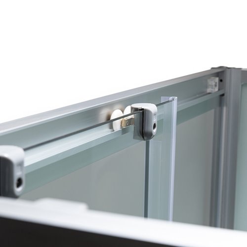 Kabina prysznicowa zabudowana kwadratowa 100x100 cm profil szczotkowany LISA