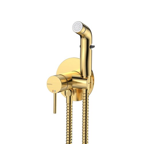 Bateria bidetowa wąż i słuchawka złoto szczotkowane Ultimate ABUL4112B1 Avapax