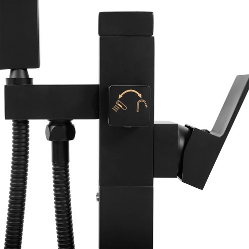 Czarna bateria wannowa wolnostojąca Tery Rea