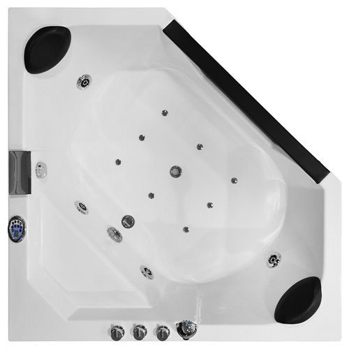 Wanna z hydromasażem narożna pięciokątna 150x150 cm MO-0633