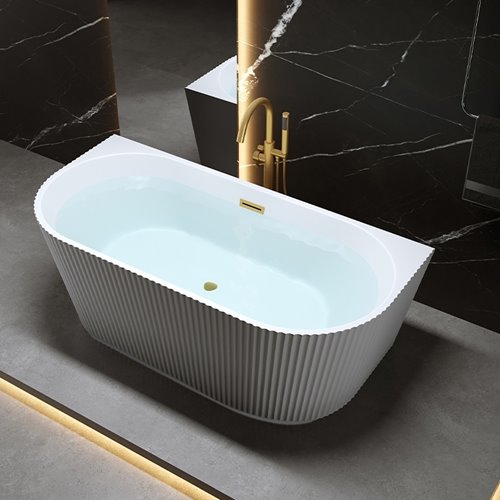 Wanna wolnostojąca przyścienna korek złoty szczotkowany 170 cm Carlo Led Hydrosan