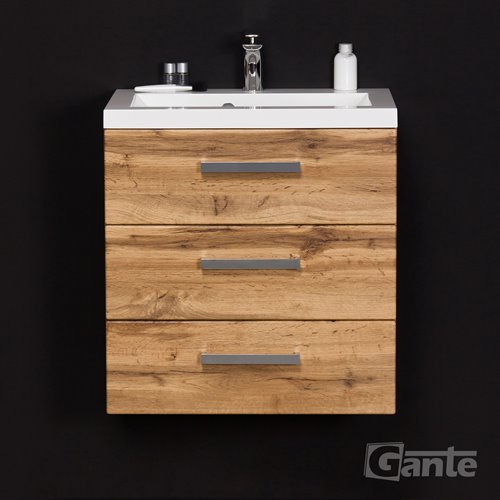 Szafka łazienkowa wisząca z umywalką 60/39/3 seria Fokus NE