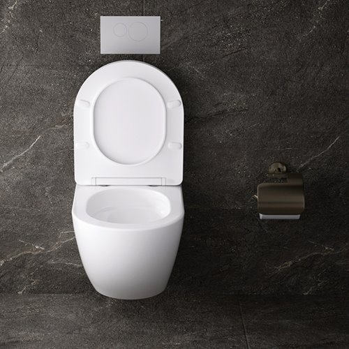 Biała miska wc wisząca Rimless NERO-WH-03 Tornado Hydrosan