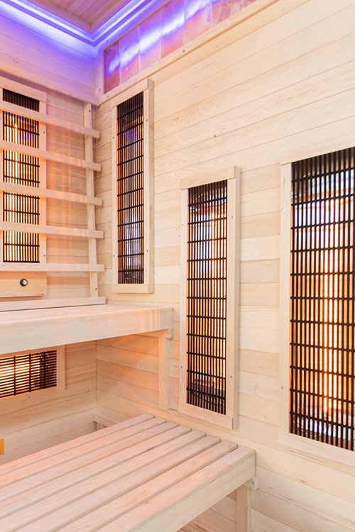 Sauna na podczerwień 2 osobowa + kamienie solne 120X120X200CM MO-EP2RSP Infrared Mazur