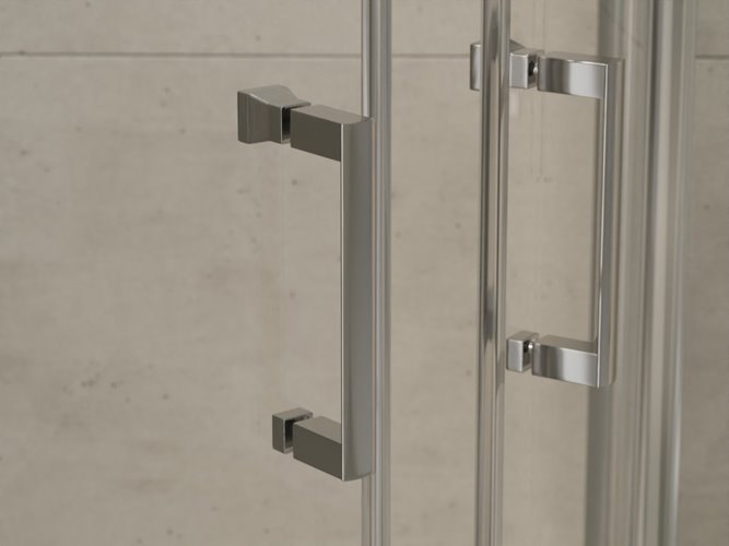 Kabina prysznicowa półokrągła 90x90 szkło grafitowe 185 cm Modern Besco