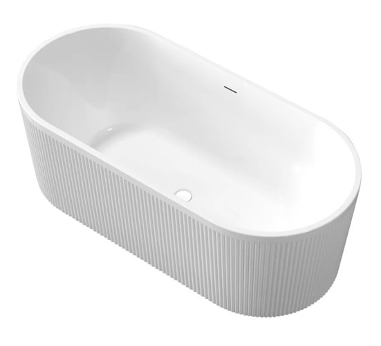 Ryflowana wanna wolnostojąca 170 cm Glamour Invena AN-01-120-M