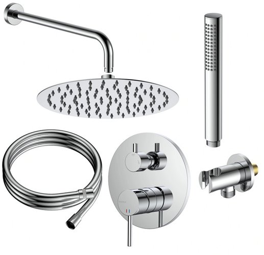 Zestaw prysznicowy podtynkowy chrom Ultimate ANUL121121 Avapax