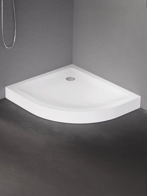 Mild New Trendy B-0686 11,5 cm brodzik prysznicowy asymetryczyny 80x90 cm gładki wersja lewa