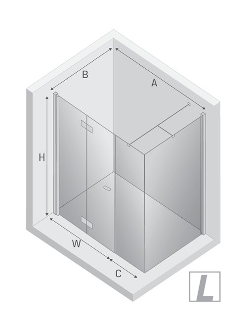 Kabina prysznicowa 100x100 lewa K-0380 New Soleo New Trendy