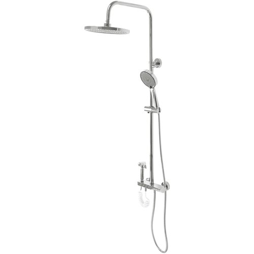 Chromowany zestaw prysznicowy z wylewką Max Rea