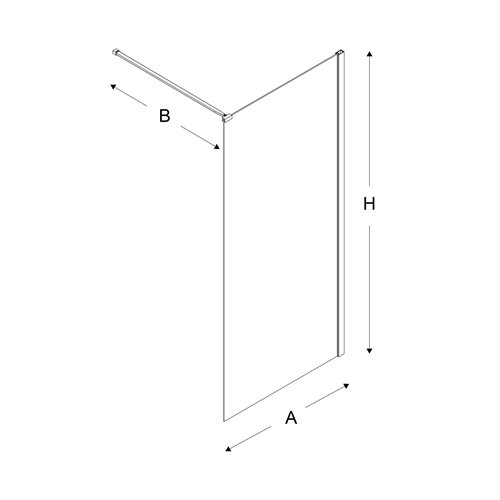 Ścianka prysznicowa 90 cm Velio New Trendy D-0134B