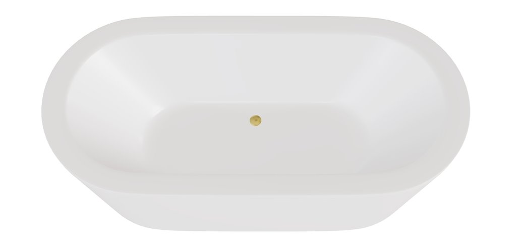 Wanna wolnostojąca Victoria 160 cm syfon złoty Besco