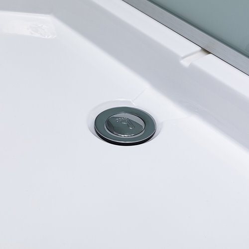 Kabina prysznicowa zabudowana prostokątna profil szczotkowany 100x80 Alma Prawa