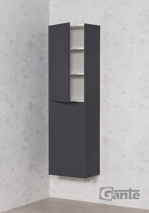 Słupek łazienkowy frezowany wiszący wysoki 155x45 Mirage kolor szary mat