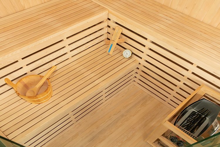 Sauna sucha fińska piec 8 KW Harvia BC80 + kamień solny 200X200X200CM MO-EA5CS Mazur