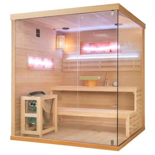 Sauna fińska 4 osobowa wysokotemperaturowa 6KW Harvia 180x160 cm Lark5-WD