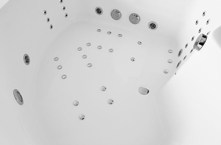 Wanna spa z hydromasażem narożna 150x150 cm MUE-0032A PRAWA