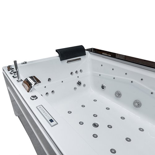 Wanna z hydromasażem prostokątna do zabudowy + obudowa Kalambo BL 190x150 cm