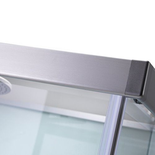 Kabina prysznicowa zabudowana prostokątna profil szczotkowany 100x80 Alma Prawa