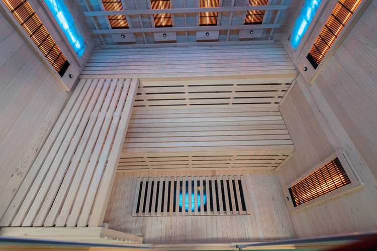Sauna na podczerwień czteroosobowa panele sól himalajska 180X160X200CM MO-EA4R Infrared Mazur