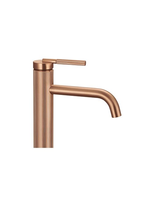 Bateria umywalkowa wysoka Argon Rea miedź szczotkowana