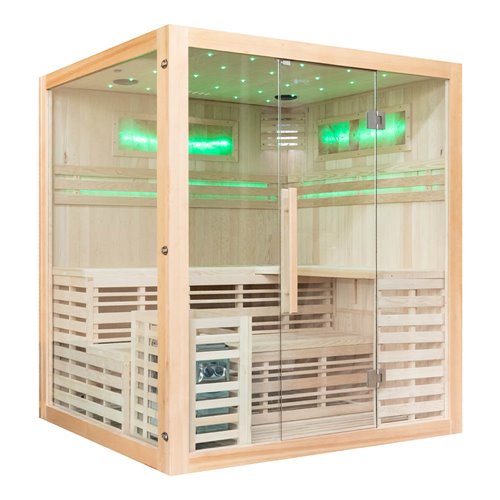 Sauna sucha fińska piec 6 KW Harvia BC60 + kamień solny 180X160X200CM MO-EA4-II Mazur