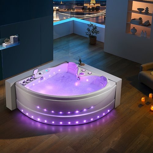 Wanna narożna z hydromasażem narożna 150x150 cm Roma 764 Hydrosan Prawa