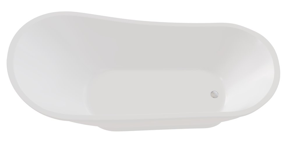 Wanna wolnostojąca 150 cm z syfonem klik-klak chrom Gloria Besco WMD-150-GL