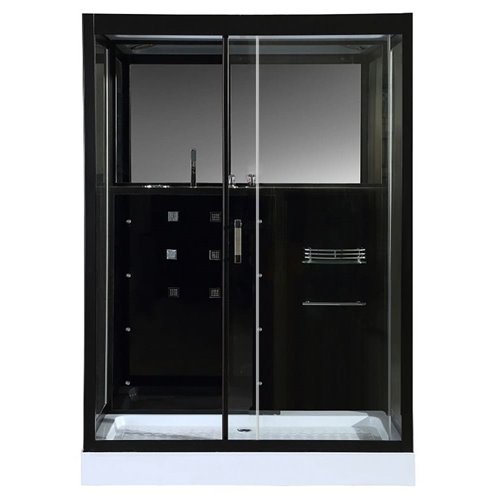 Kabina prysznicowa z hydromasażem niski brodzik 120x90 cm MO-0545-120