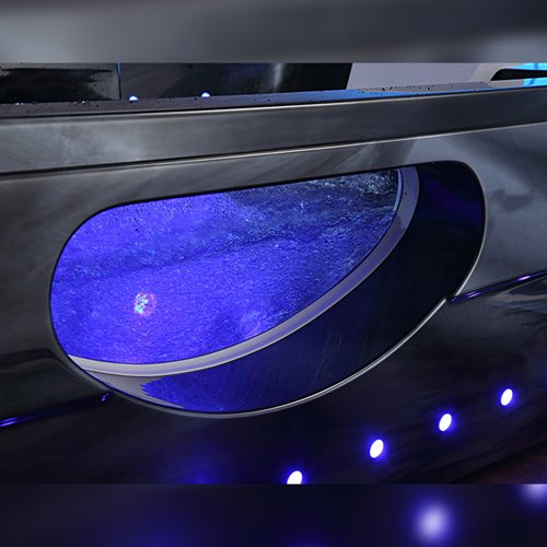 Czarna prostokątna wanna z hydromasażem 170x84 cm Iris 933C Hydrosan