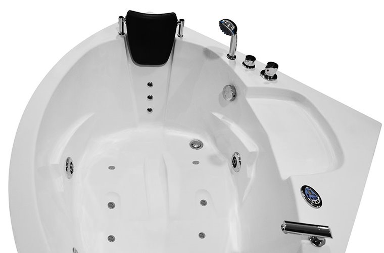 Wanna łazienkowa z hydromasażem Spa narożna 135x135 cm MO-0313