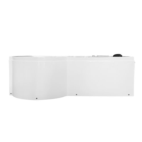 Wanna narożna z hydoromasażem i ruchomym parawanem 170x85 cm MO-1684 Lewa