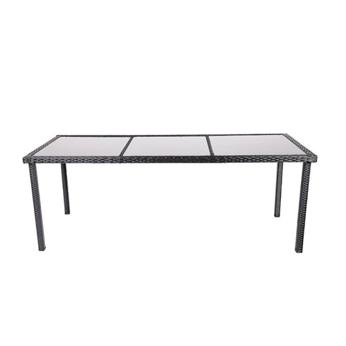 Zestaw mebli ogrodowych z technorattanu stół + krzesła 8 osób Santos